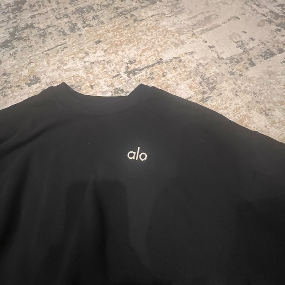 ALO Yoga Black Cropped Sweater - Picture 3 of 4